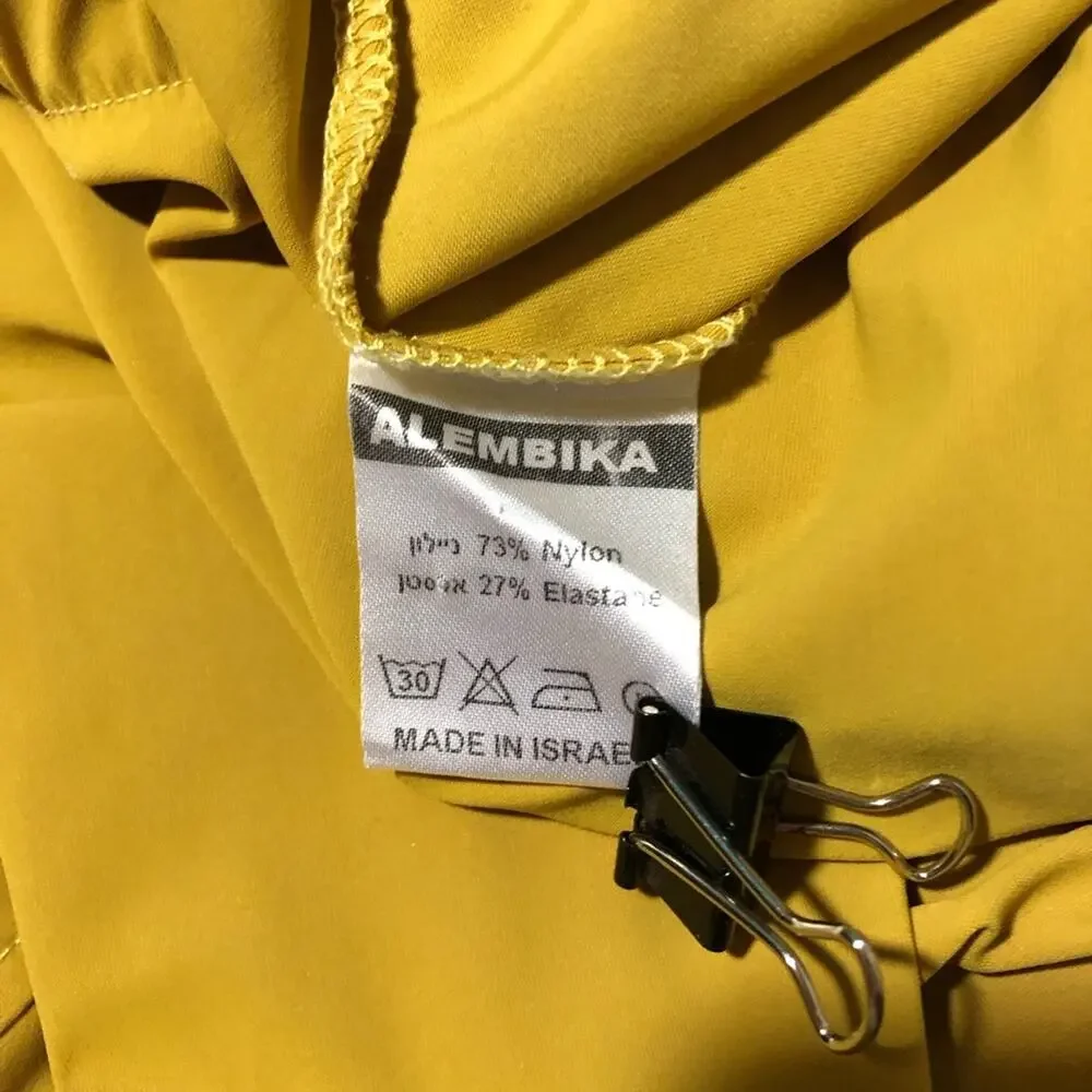 Alembika Tibeka lantern pants mustard yellow barrel elastic waist womens 8-10 - Picture 5 of 14